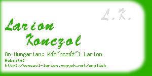 larion konczol business card